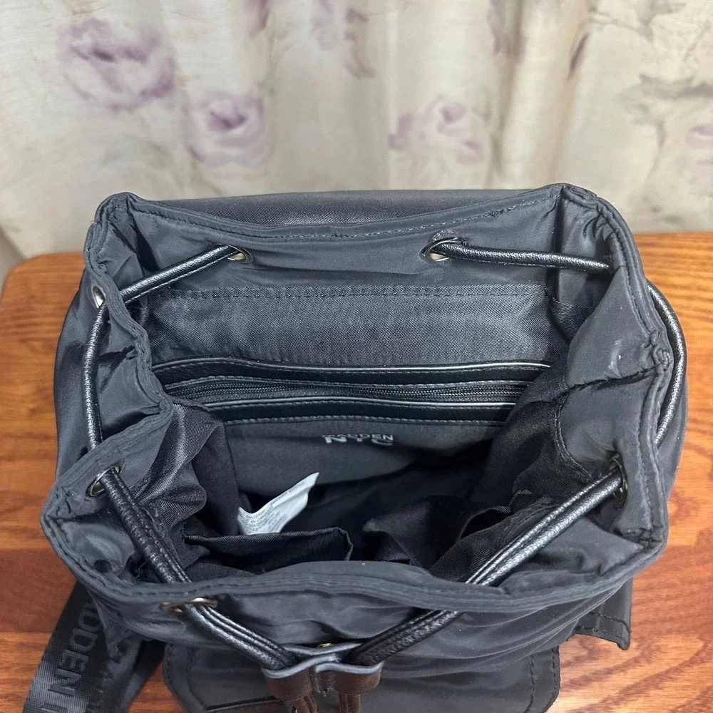 MADDEN NYC‎ Black Nylon Backpack bag handbag purse quilted